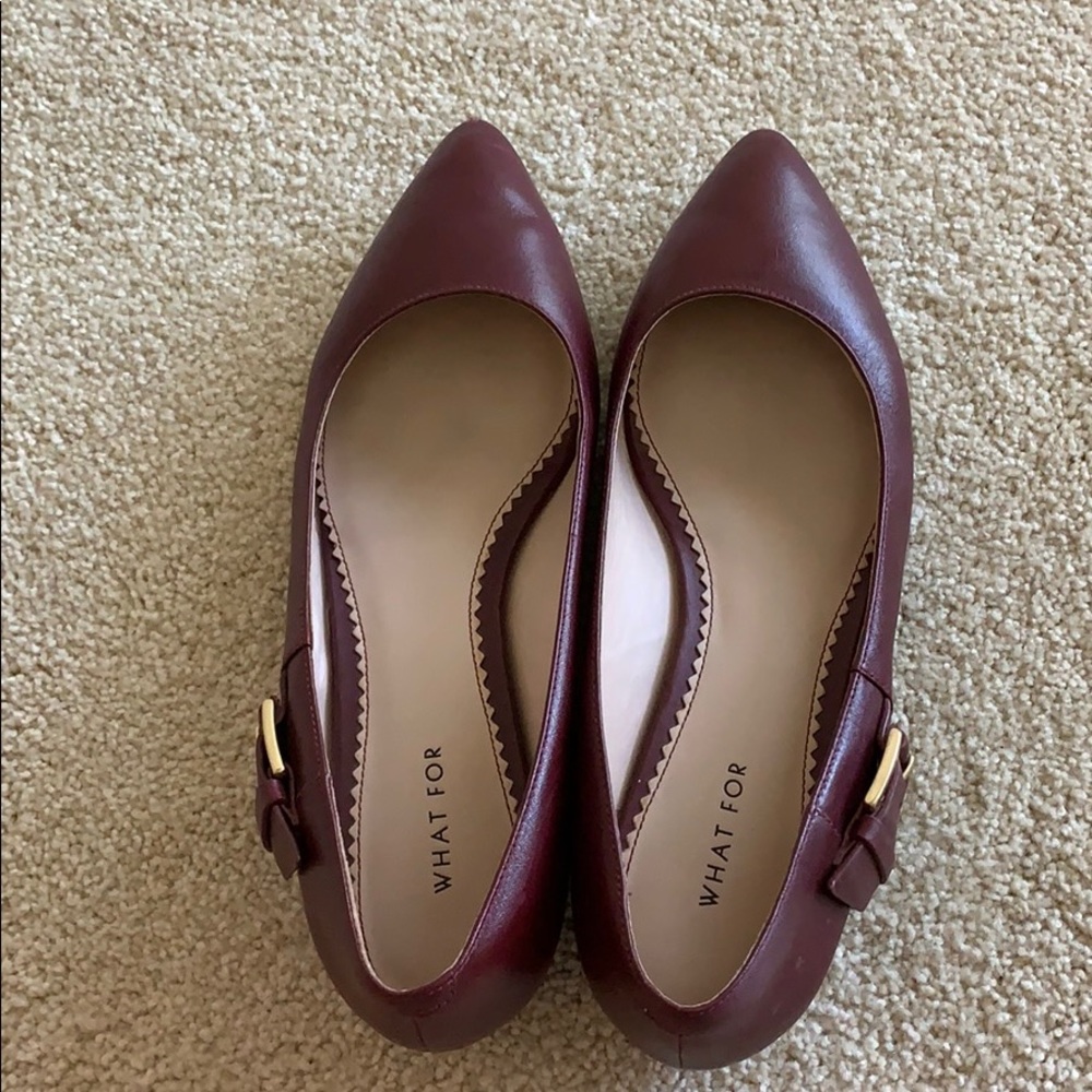 Size 7 leather pointed toe flats.